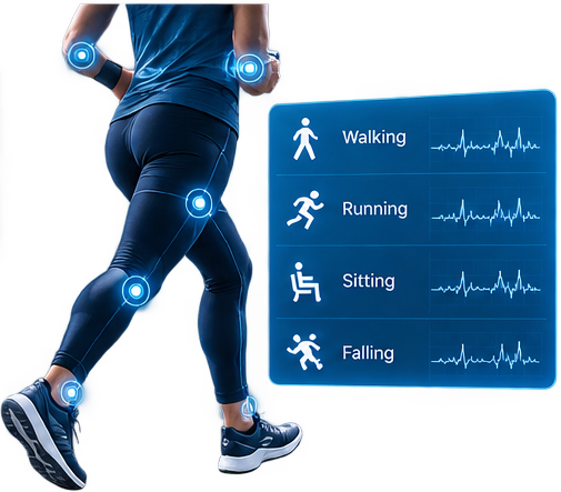 Wearable sensing for human activity and fall detection